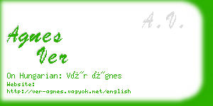 agnes ver business card